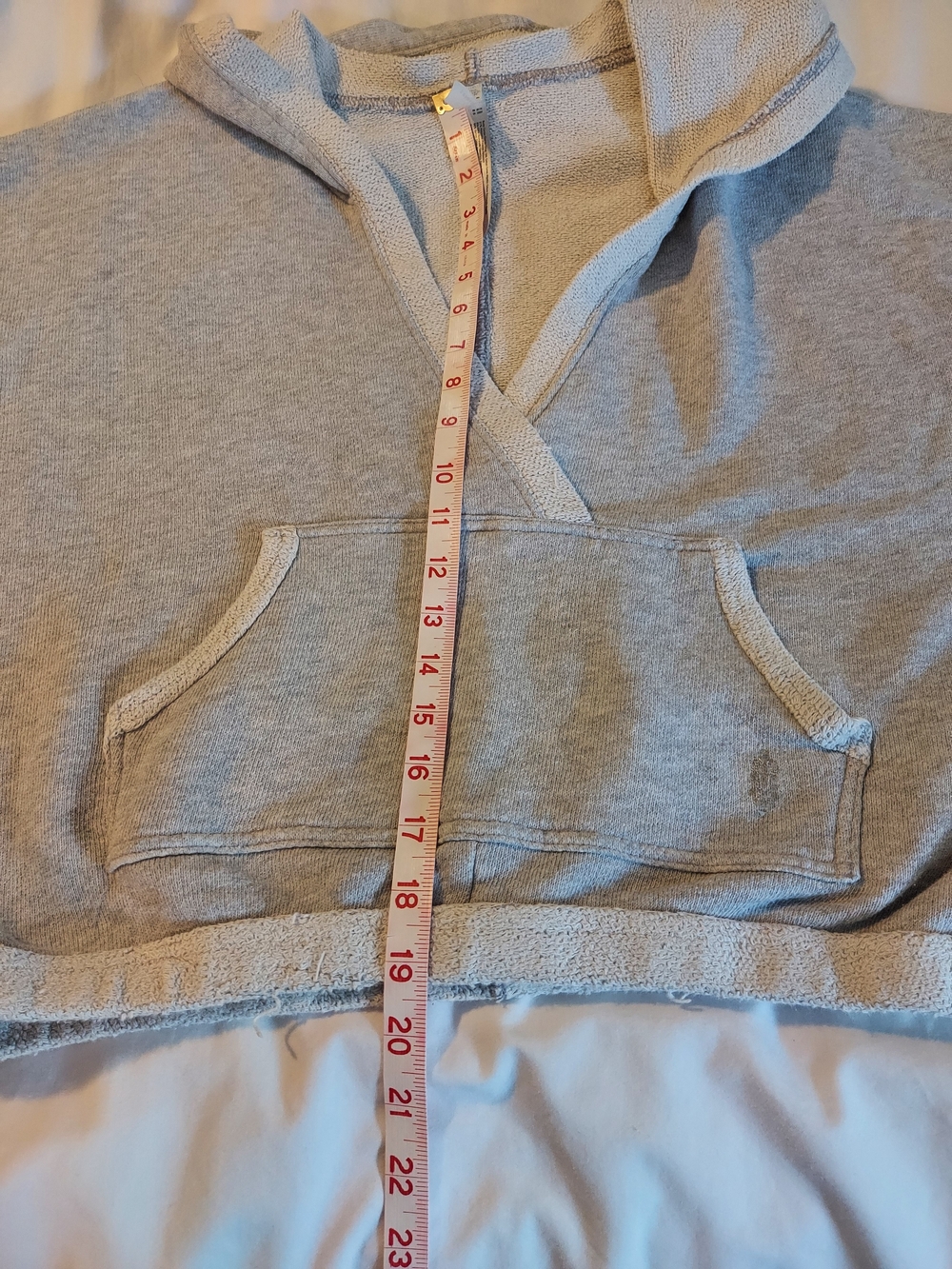 Free People Movement Reyes Wrap Crop Hoodie Heather Grey - Picture 7 of 9